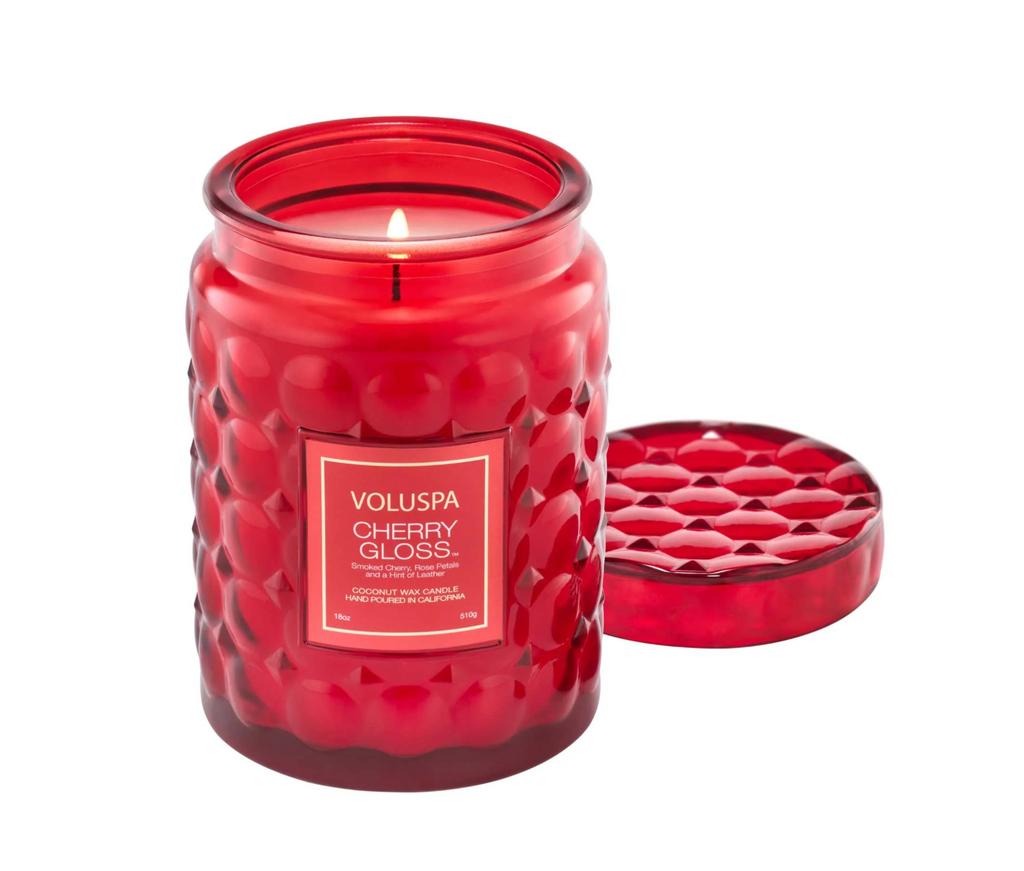 Cherry Gloss Large Jar Candle, VOLUSPA.