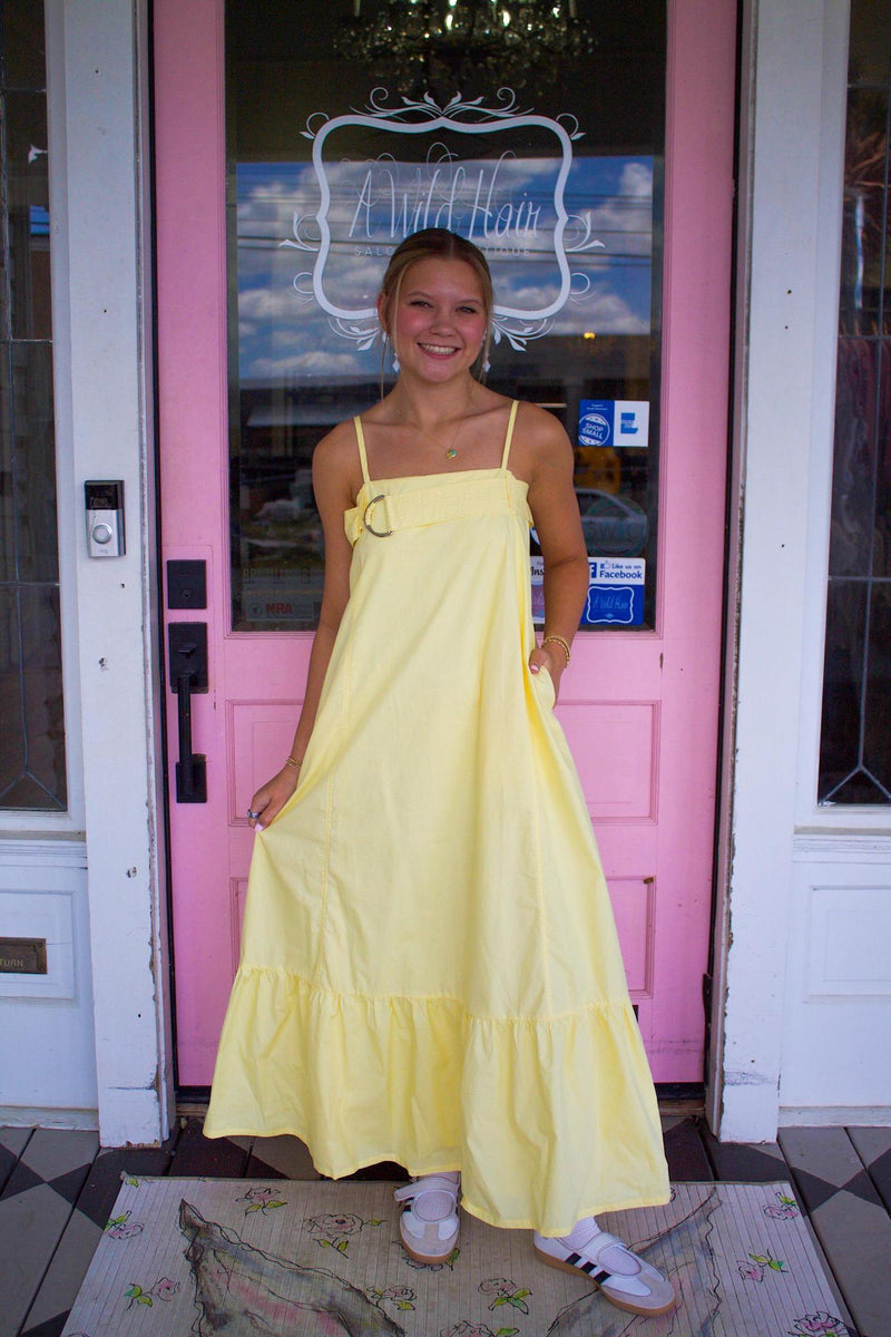 Butter Yellow Midi Dress