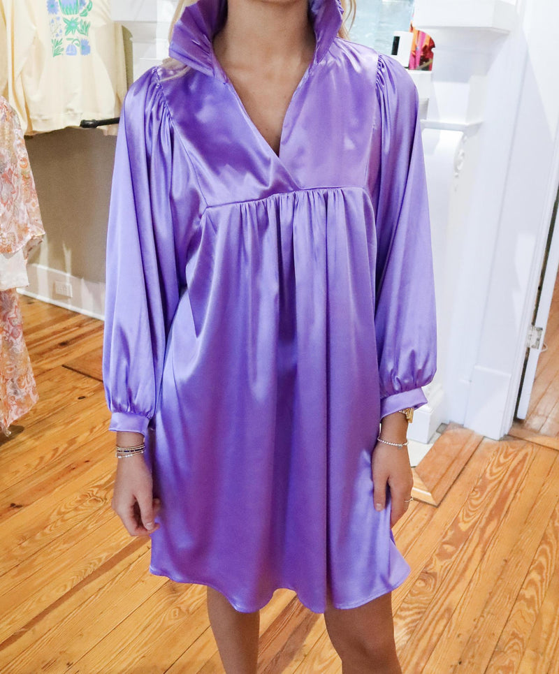 The Savvy Purple High Neck Dress