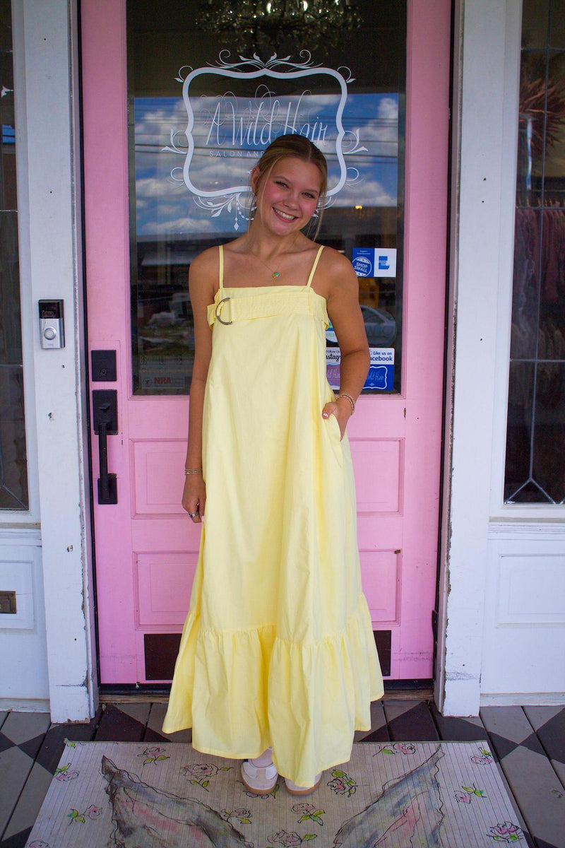 Butter Yellow Midi Dress