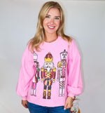 Pink Sequin Nutcracker Sweatshirt