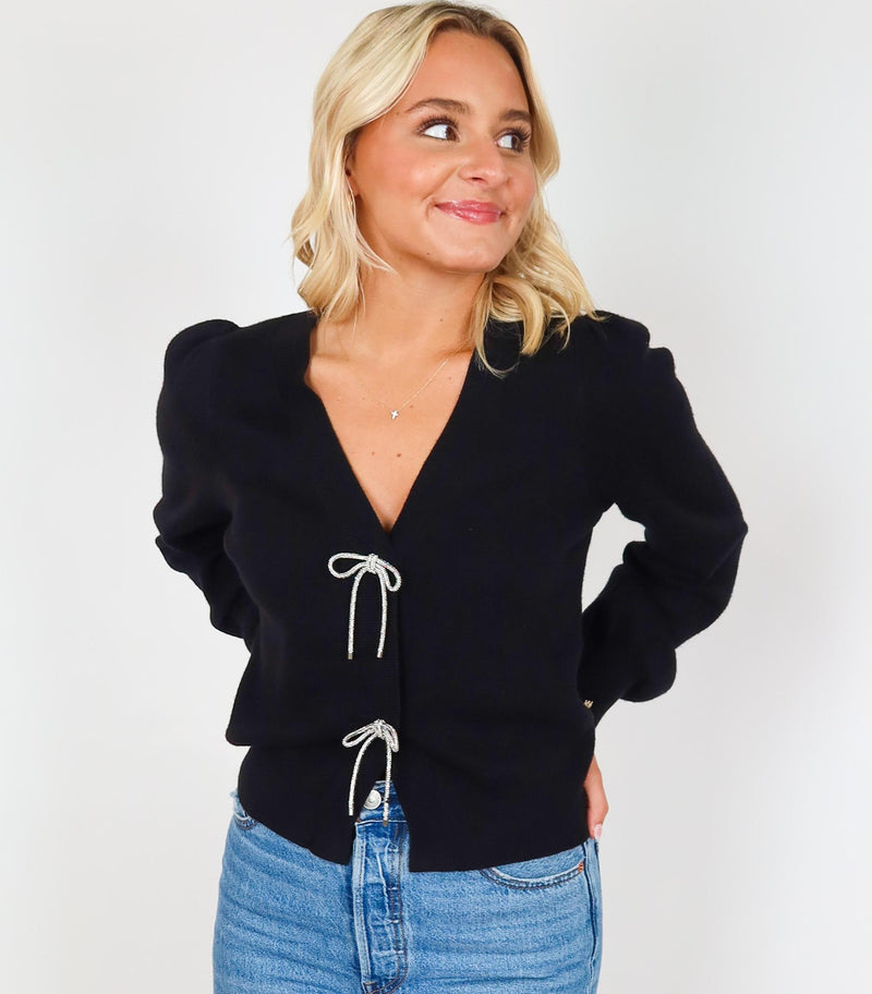 The Macy Diamond Bow Cardi