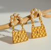 Blaise 18K Gold Dangle Purse Earrings