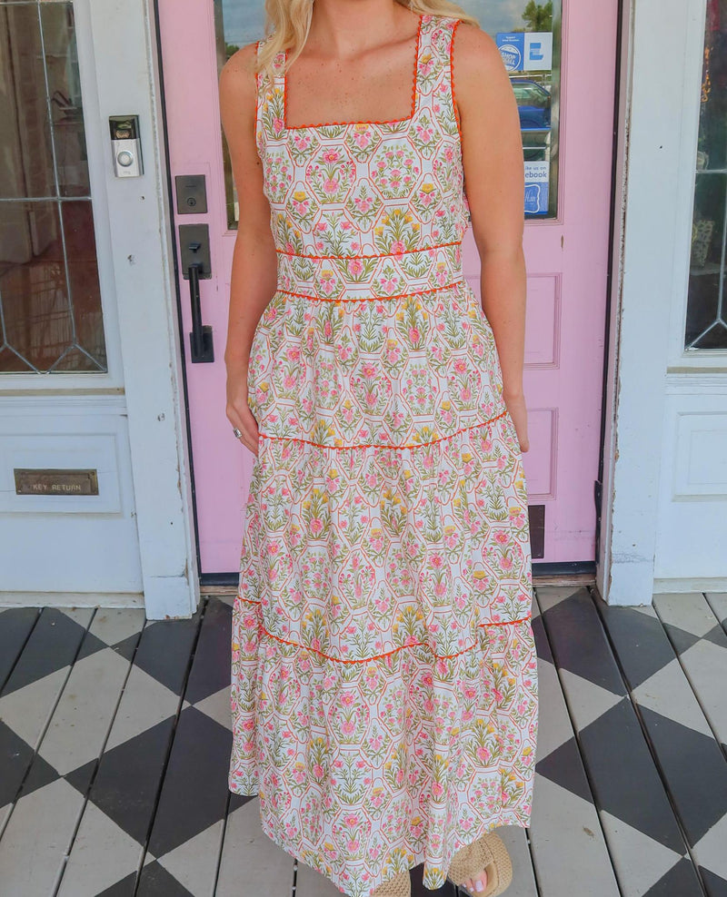 Floral Honeycomb Dress