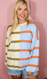 Stripe Lover Sweater, Blue Multi.