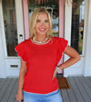 The Bridget Top, Red.