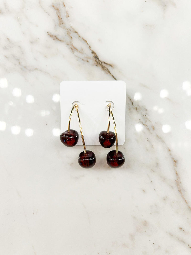 Layered Cherry Earrings