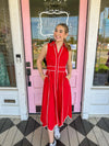 The Raigan Red Midi Dress