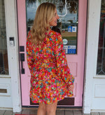 Floral Karlie Flowy Sleeve Ruffle Dress.