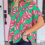 The Gianna Green Print Top