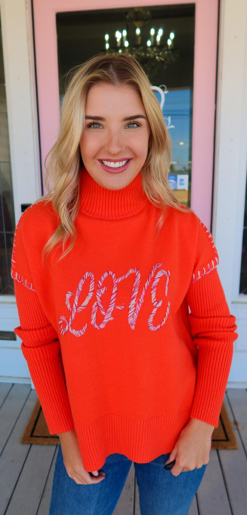 Spread The Love Orange Sweater. FINAL SALE.