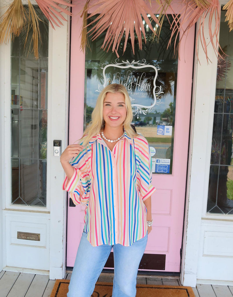 The Mallory Multi Stripe Top