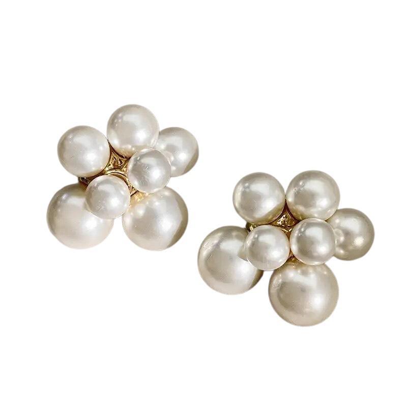 Pearl Cluster Earrings