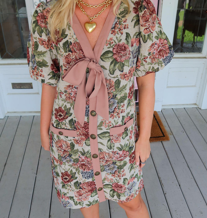 The Fancy Floral Vintage Dress