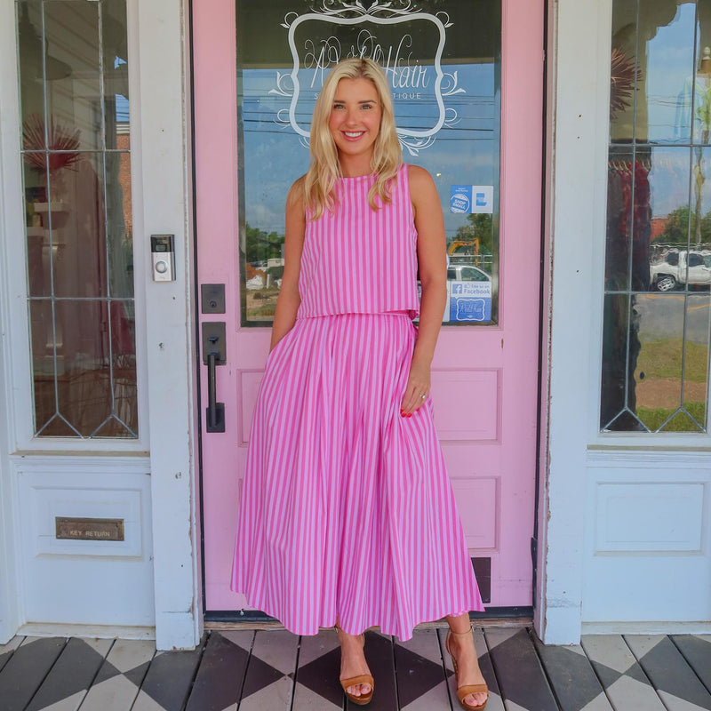 The Aubrey Striped Skirt