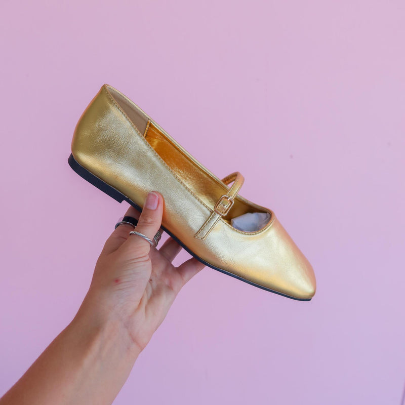 Adele Gold Ballet Flat