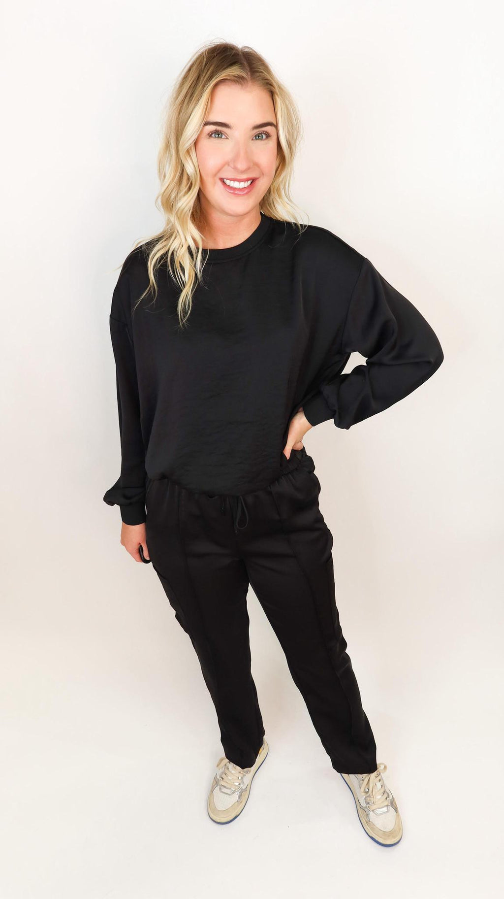 Cozy Chic Black Bubble Top