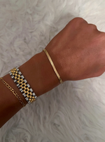 Thick Two Toned Bracelet by CSP. LIFETIME WARRANTY + WATER RESISTANT