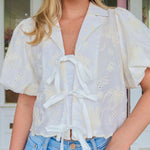 The Chloe Cream Floral Top