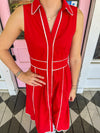 The Raigan Red Midi Dress