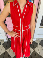 The Raigan Red Midi Dress