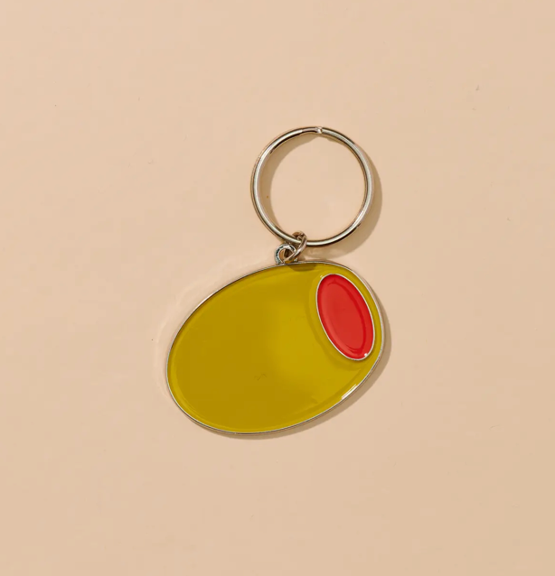 Olive Keychain, Bag Charm.