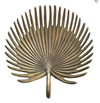 Decorative Cast Aluminum Palm Frond Tray, Antique Brass Finish