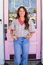 Darling Red Bow Top