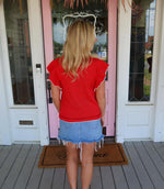 The Bridget Top, Red.