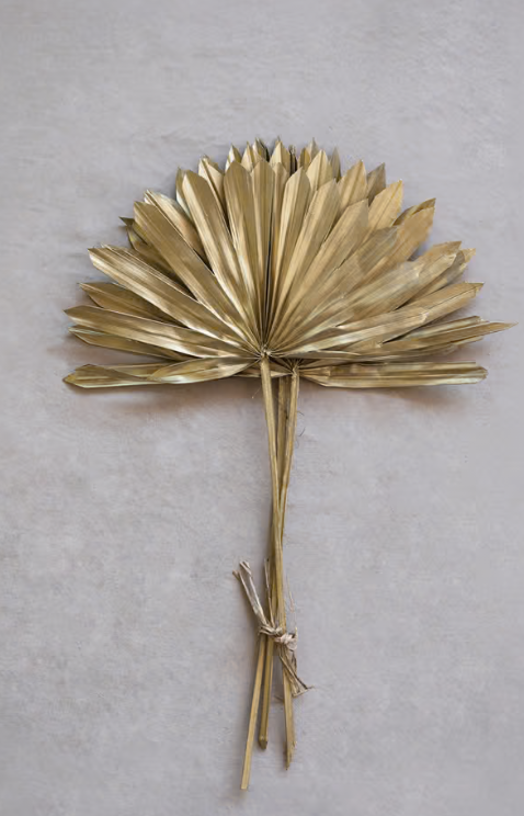 Gold Finished Dried Natural Palms