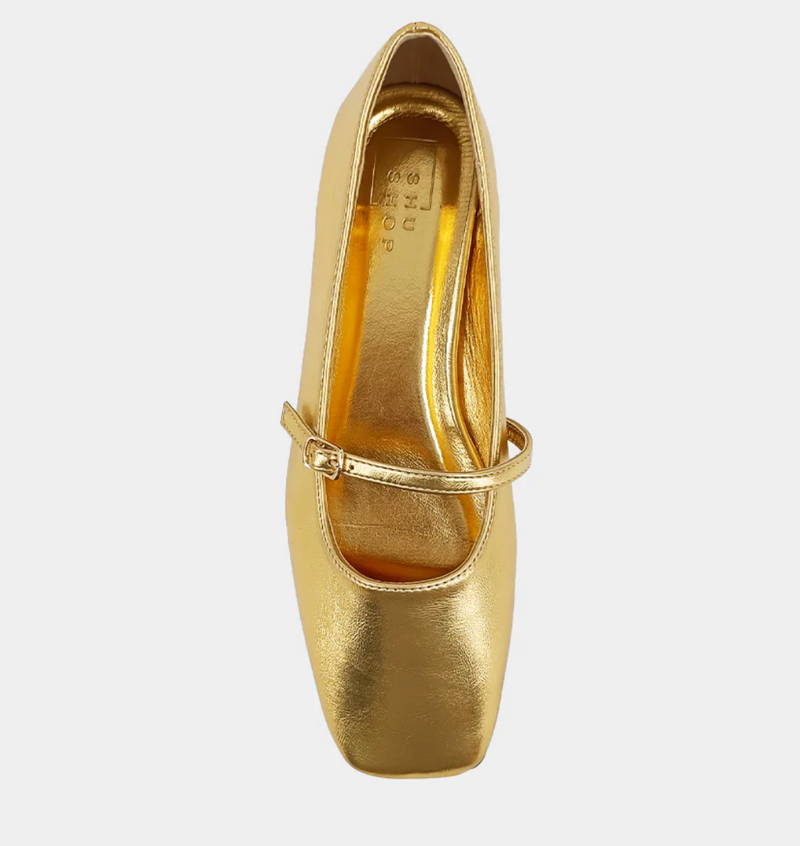 Adele Gold Ballet Flat