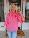 The Blair Pink Ruffle Top