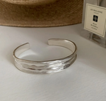 Silver Simple Adjustable Single Wide Bracelet