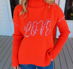 Spread The Love Orange Sweater. FINAL SALE.