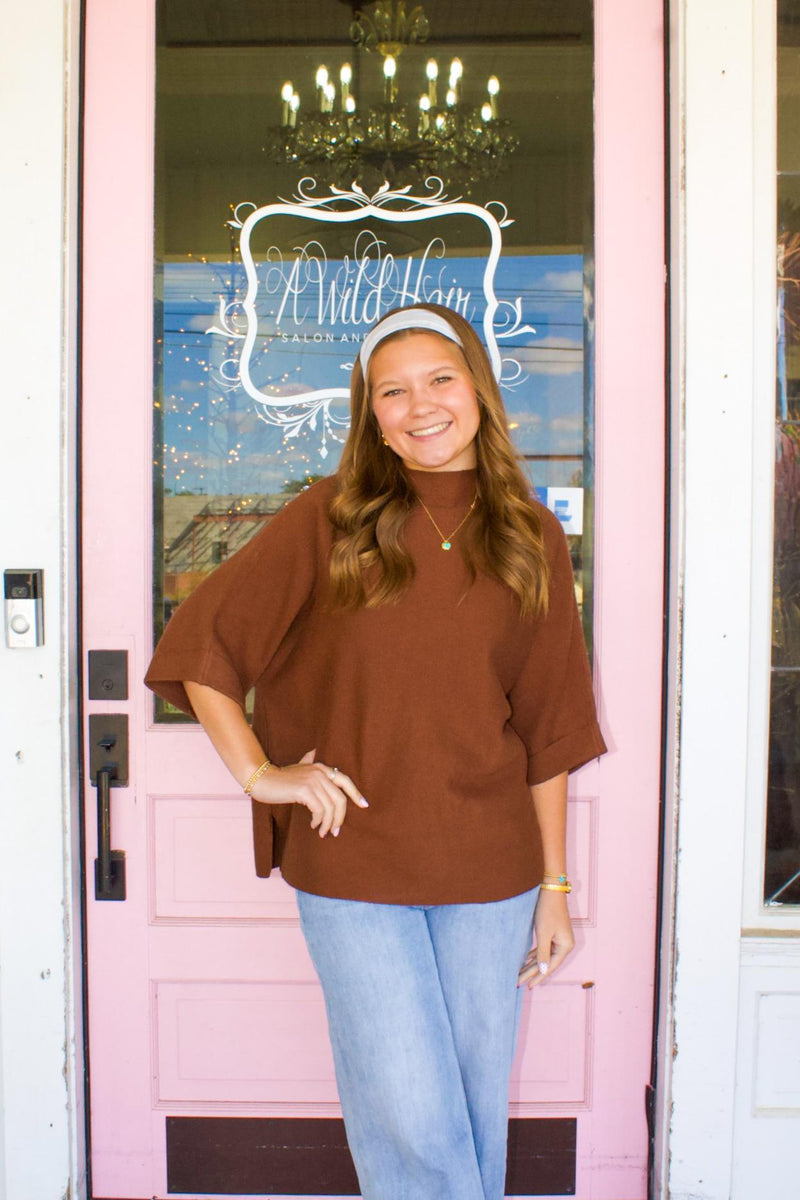 The Kayla Brown Sweater Top