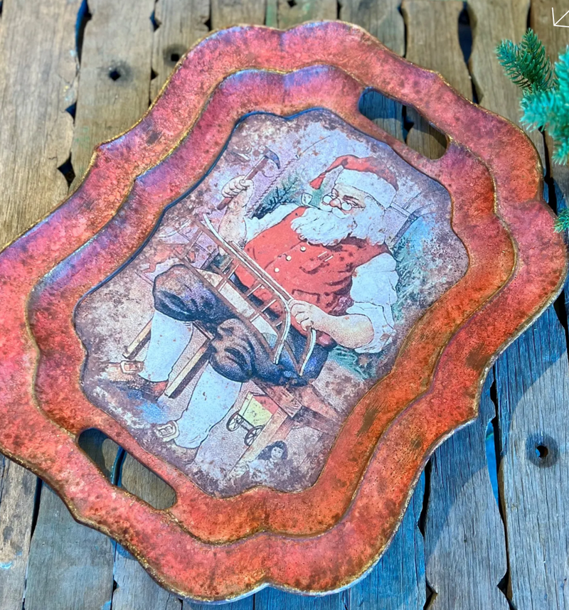 Santa in Workshop Tray