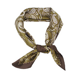 Olive Paisley Border Scarf