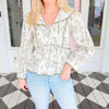 The Ophelia Olive Floral Top