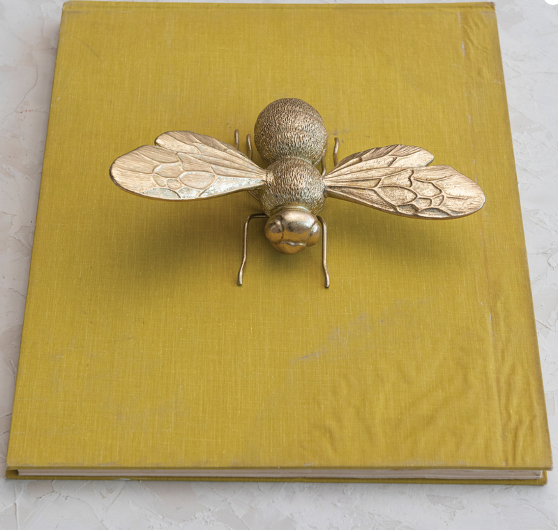 Resin Bee, Gold Finish.