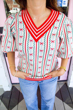 Darling Red Bow Top