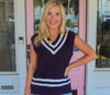 The Nell Navy Sweater Vest Top