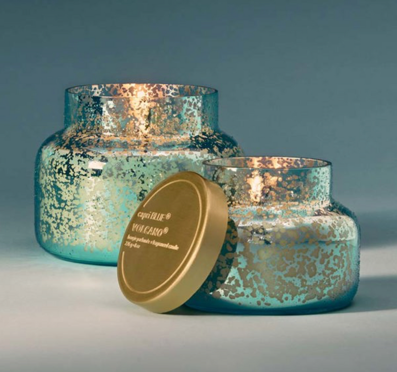 VOLCANO AQUA OPALINE PETITE JAR, 8 oz