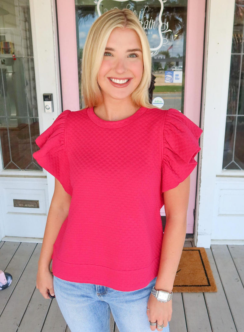 The Jody Top, Cranberry.