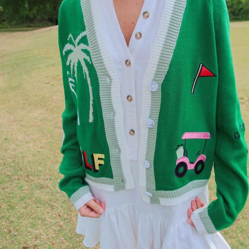 Golf Embroidered Cardigan