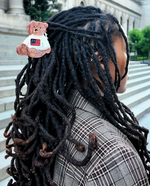 Hand-Painted Americana Teddy Bear Claw Hair Clip