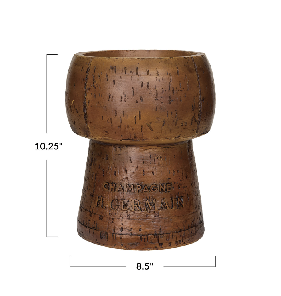 Vintage Reproduction Resin Cork Shaped Ice Bucket