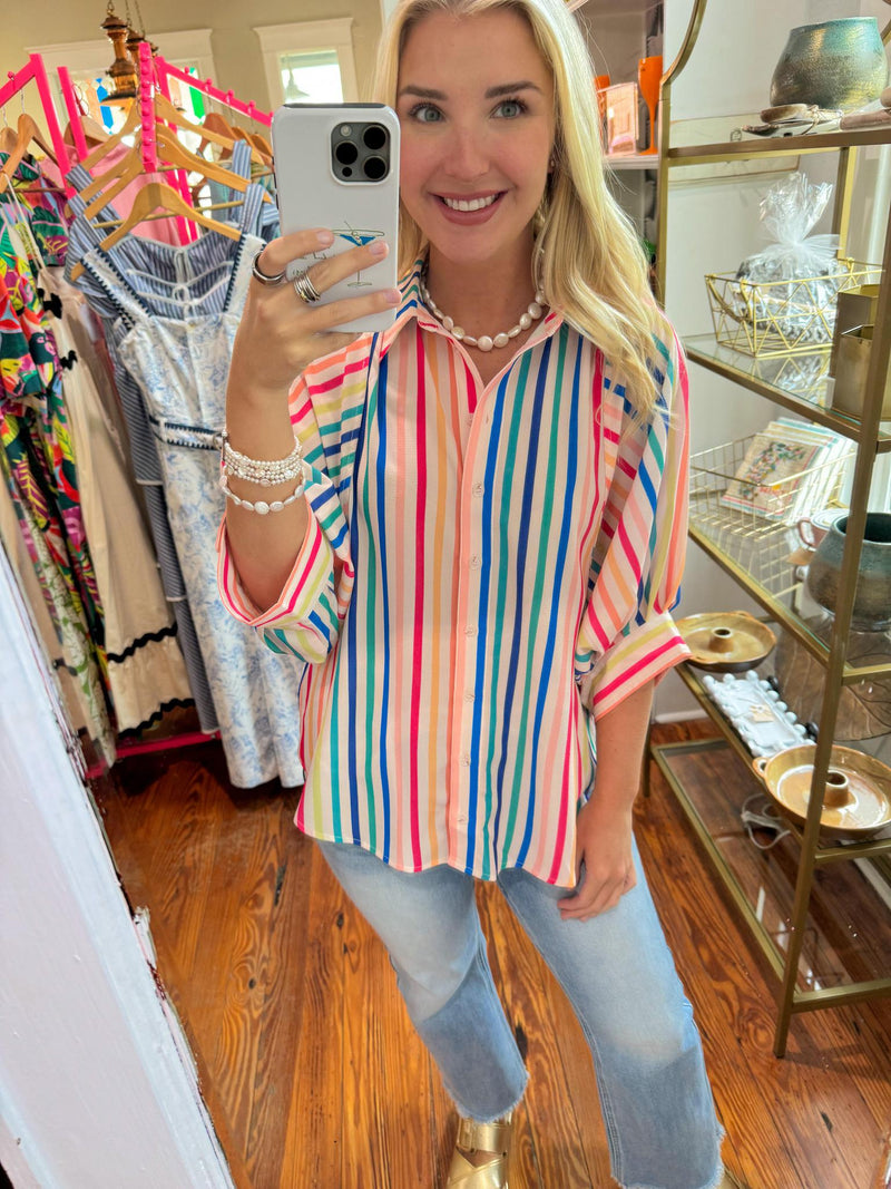 The Mallory Multi Stripe Top