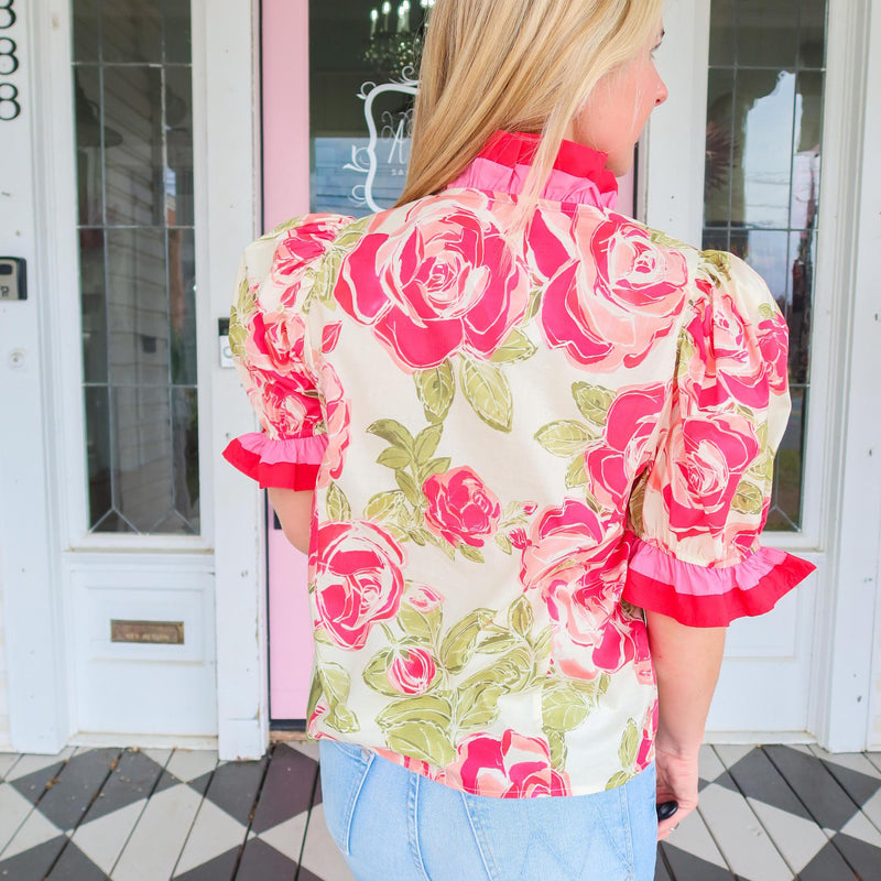 Blushing Pink Rose Top