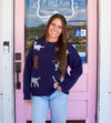 Dog Lover Cardigan, Navy