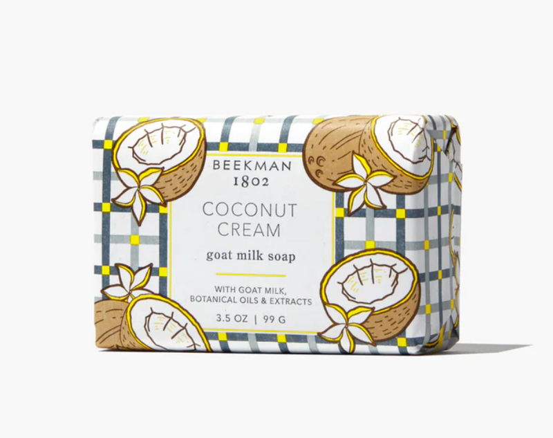 Coconut Cream Palm-Sized Goat Milk Soap Beekman 1802 3oz